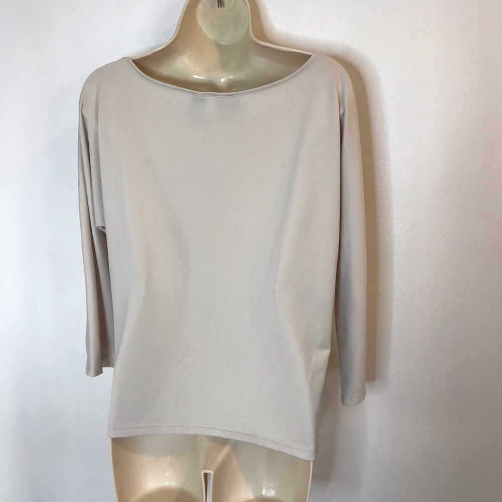 Set of 2 New York & Company Basic Shirts Black Beige Layering Blouse XL - Picture 7 of 15